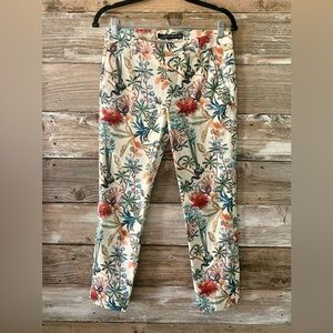 ZARA- Tropical floral print slacks